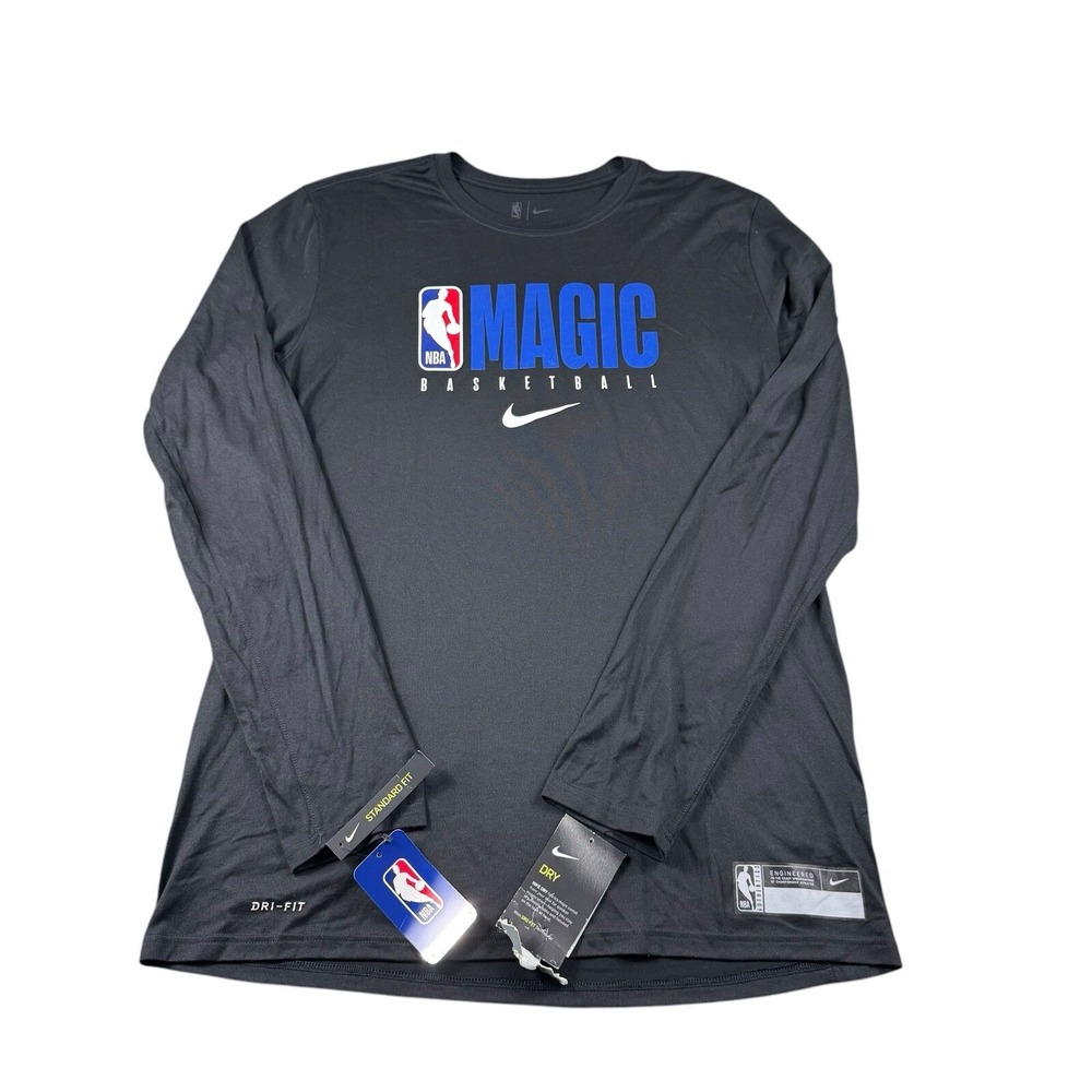 Nike Orlando Magic NBA Graphic Long Sleeve Shirt Black CD2689-010 Mens Large NWT